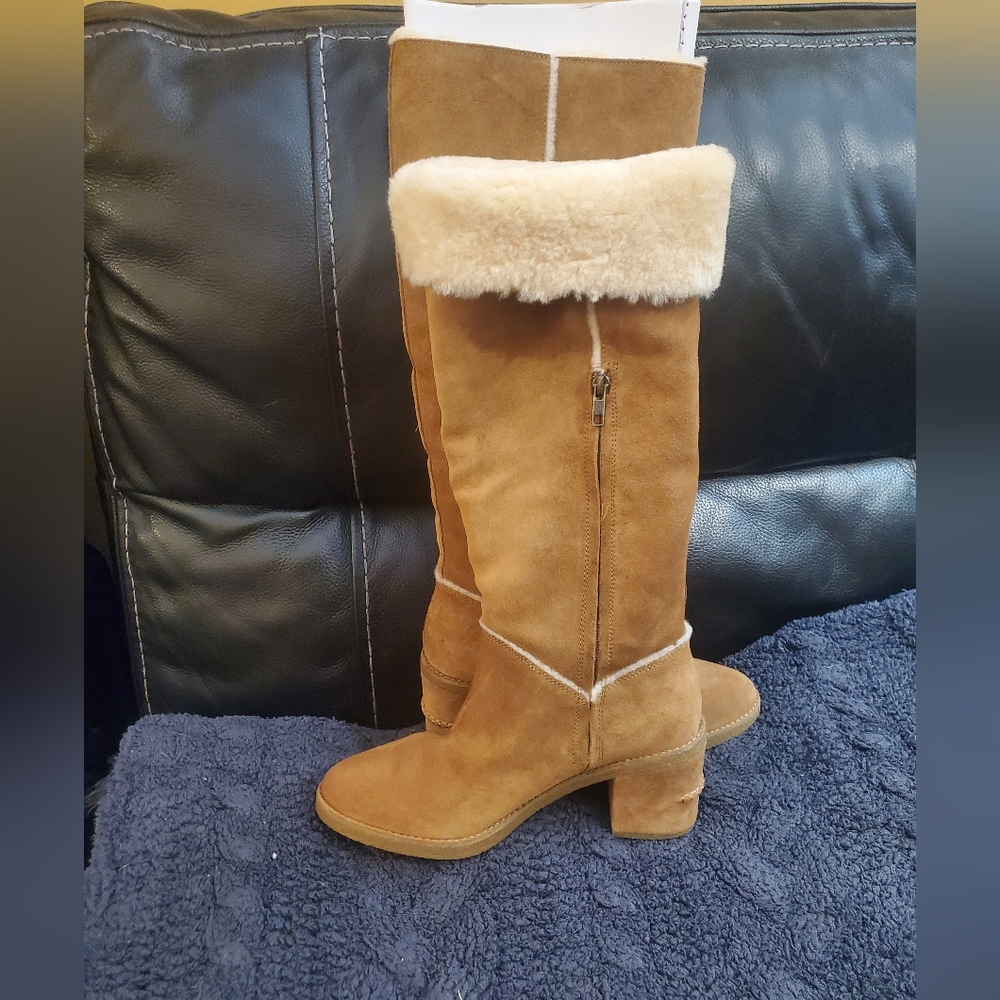 UGG Tan Suede Knee-High Boots - Picture 13 of 15